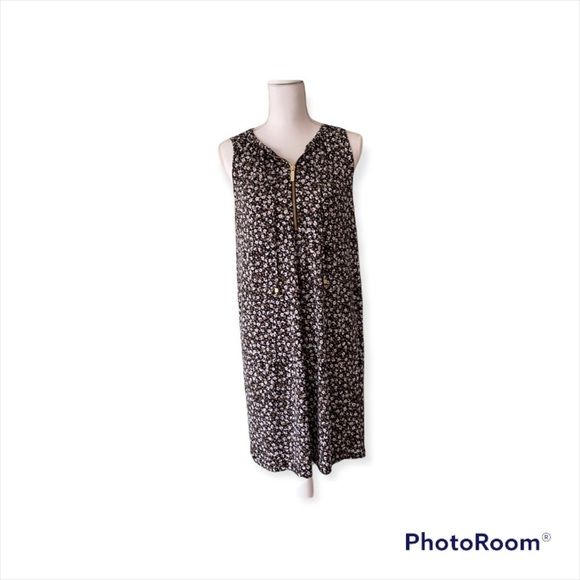 Michael Kors floral sleeveless dress w/ zip up M - Picture 3 of 11